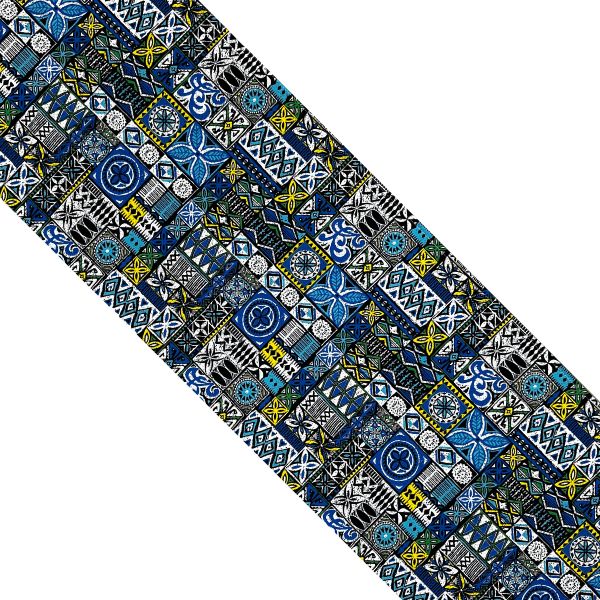 African Batik Blue Runner