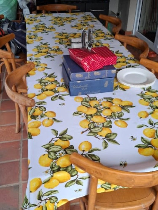 Limencello on a customer's long table