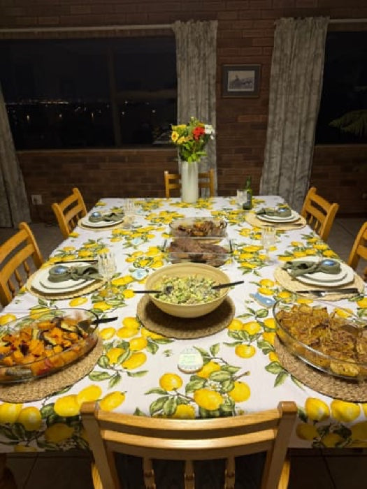 Limencello set for lunch on a customer's table