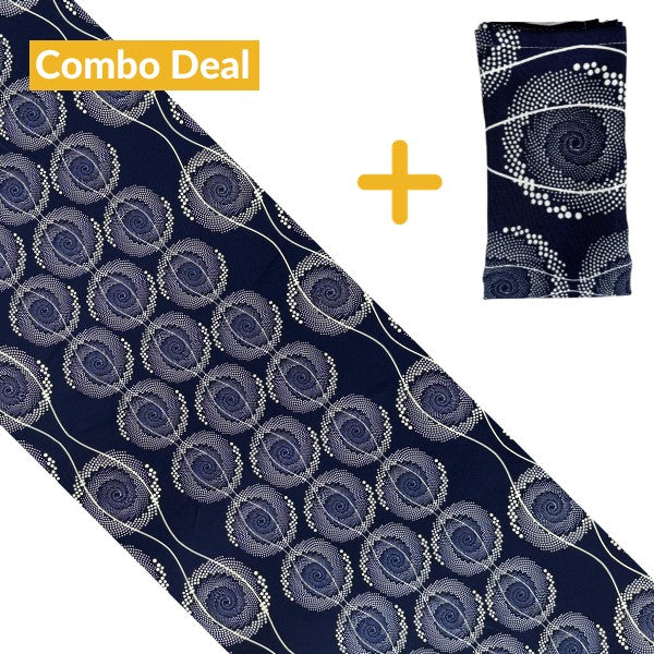 Shweshwe Blue Runner Combo