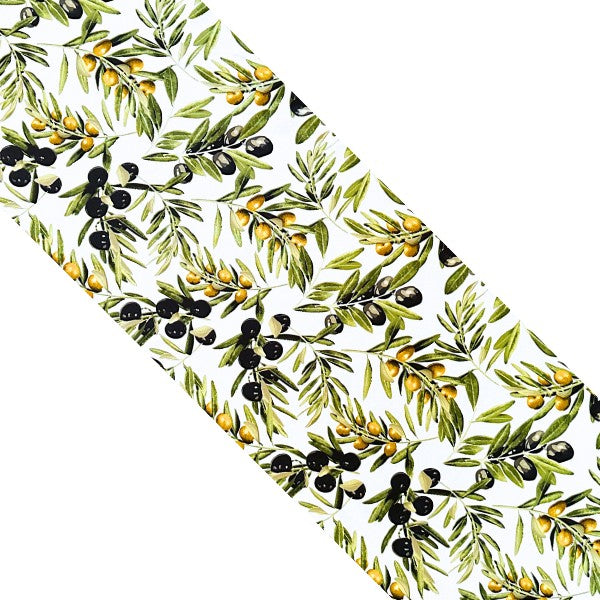 Olive Tree Runner on White Runner
