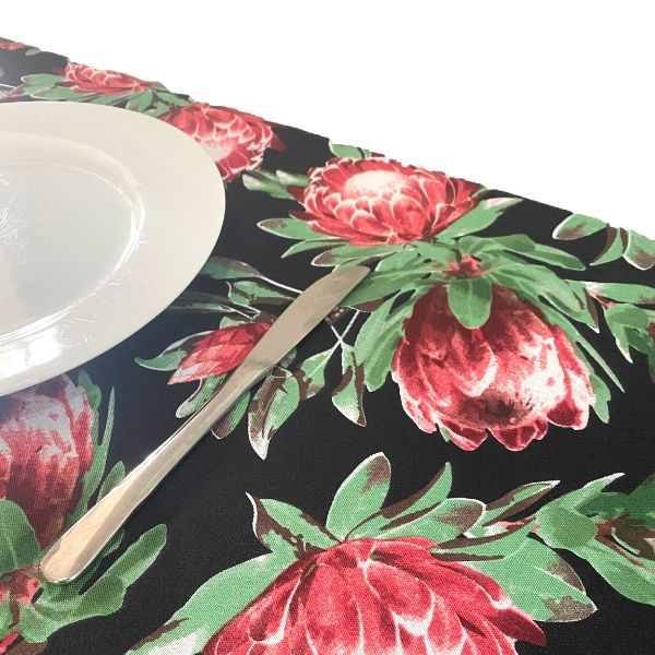 Pink Ice Protea on Black